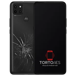 Motorola Moto G9 Power z ilustracją pękniętej tylnej klapki - wymiana zbitej klapki