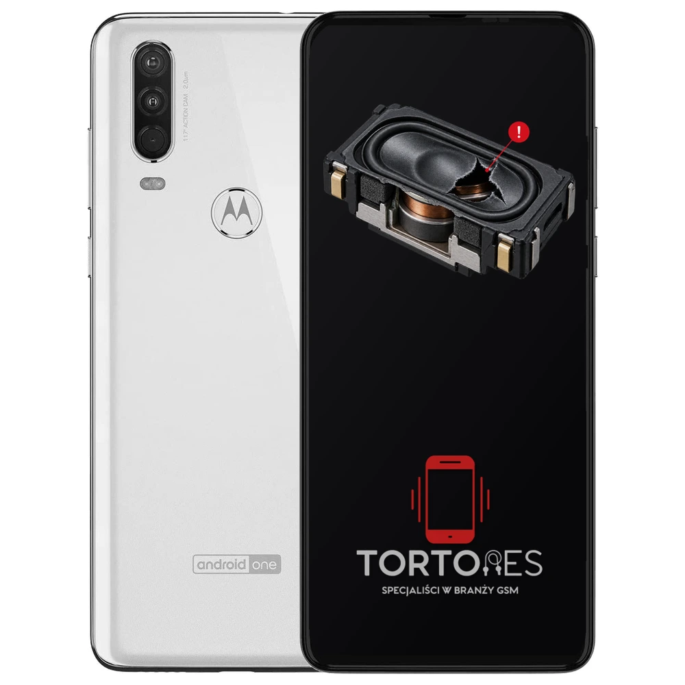 Motorola One Action z symbolem głośnika multimedialnego - wymiana głośnika multimedialnego