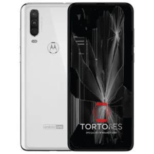 Motorola One Action z ilustracją pękniętego wyświetlacza - wymiana zbitego wyświetlacza