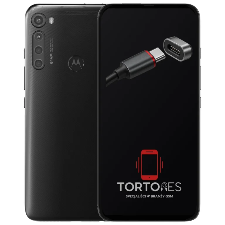 Motorola One Fusion+ z ilustracją złącza ładowania - naprawa złącza ładowania