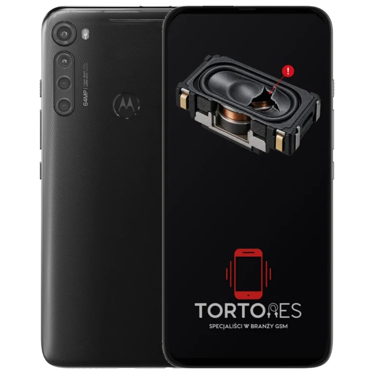 Motorola One Fusion+ z symbolem głośnika multimedialnego - wymiana głośnika multimedialnego