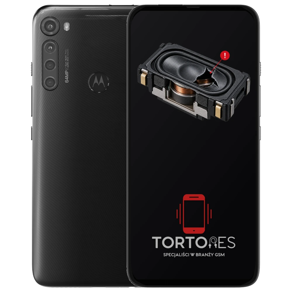 Motorola One Fusion+ z symbolem głośnika multimedialnego - wymiana głośnika multimedialnego