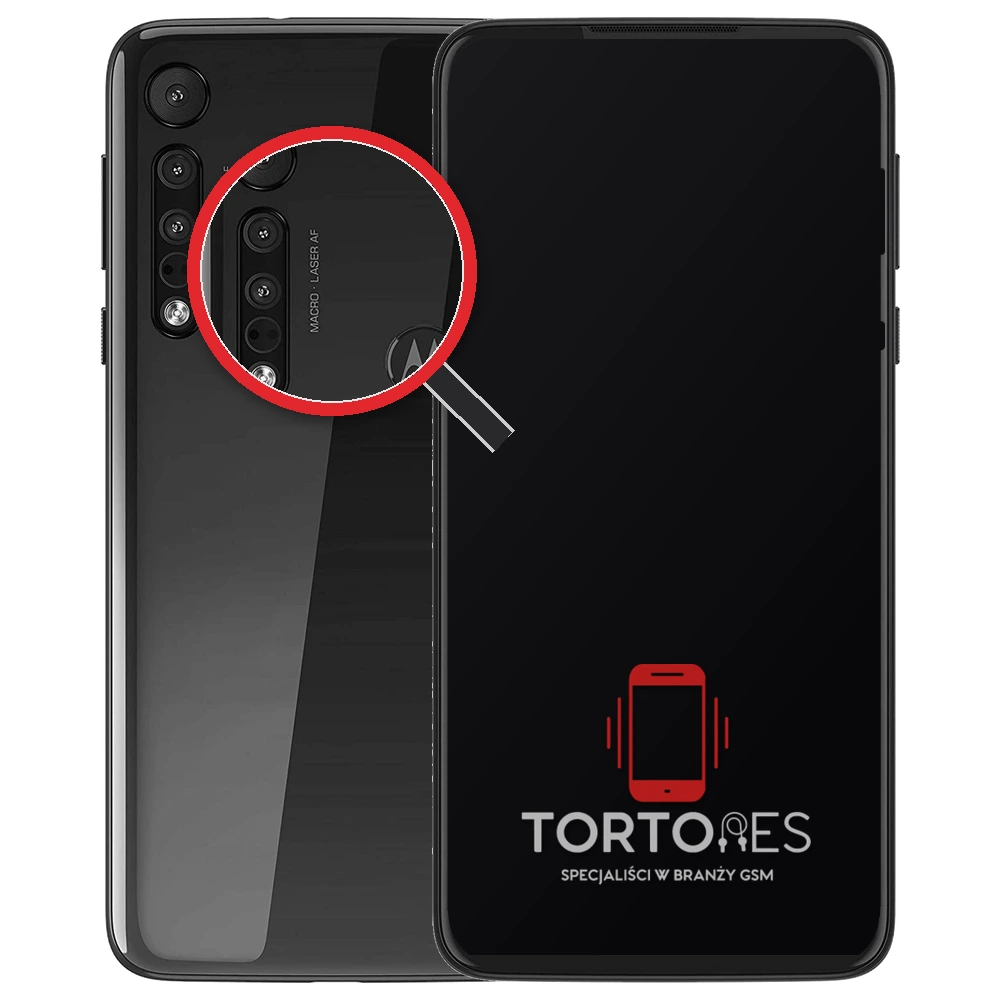 Motorola One Macro z lupą na tylnych aparatach - wymiana tylnej kamery