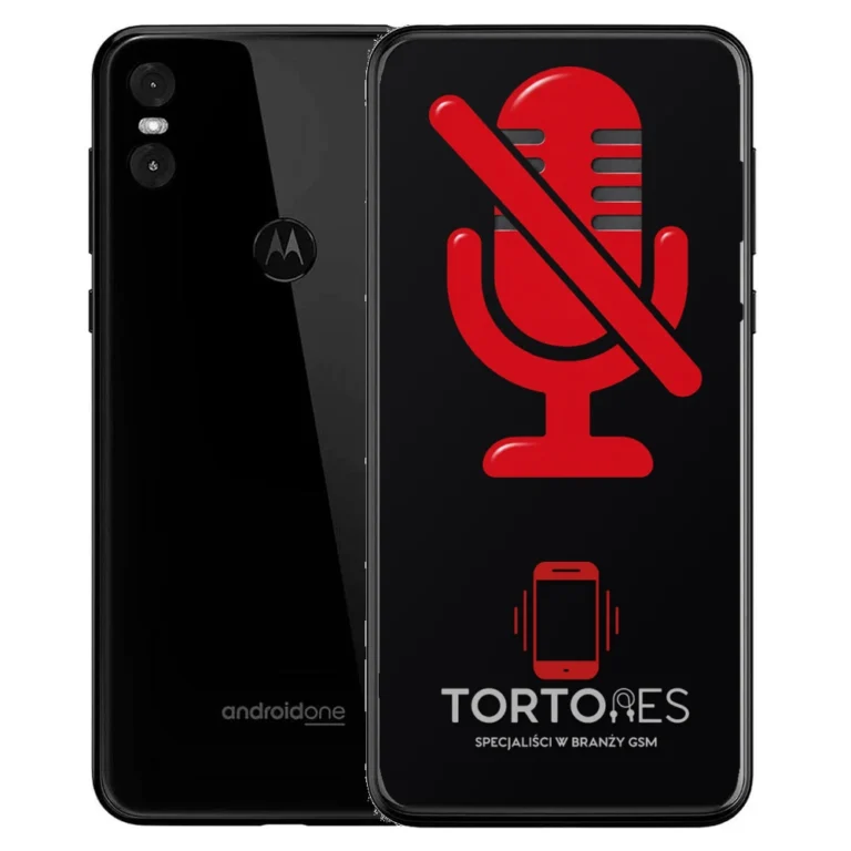 Motorola One z symbolem mikrofonu - naprawa mikrofonu