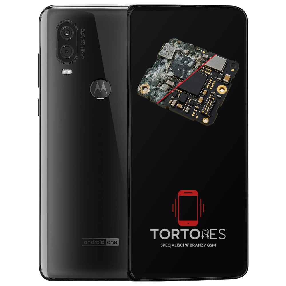 Motorola One Vision z ilustracją zalania - czyszczenie po zalaniu