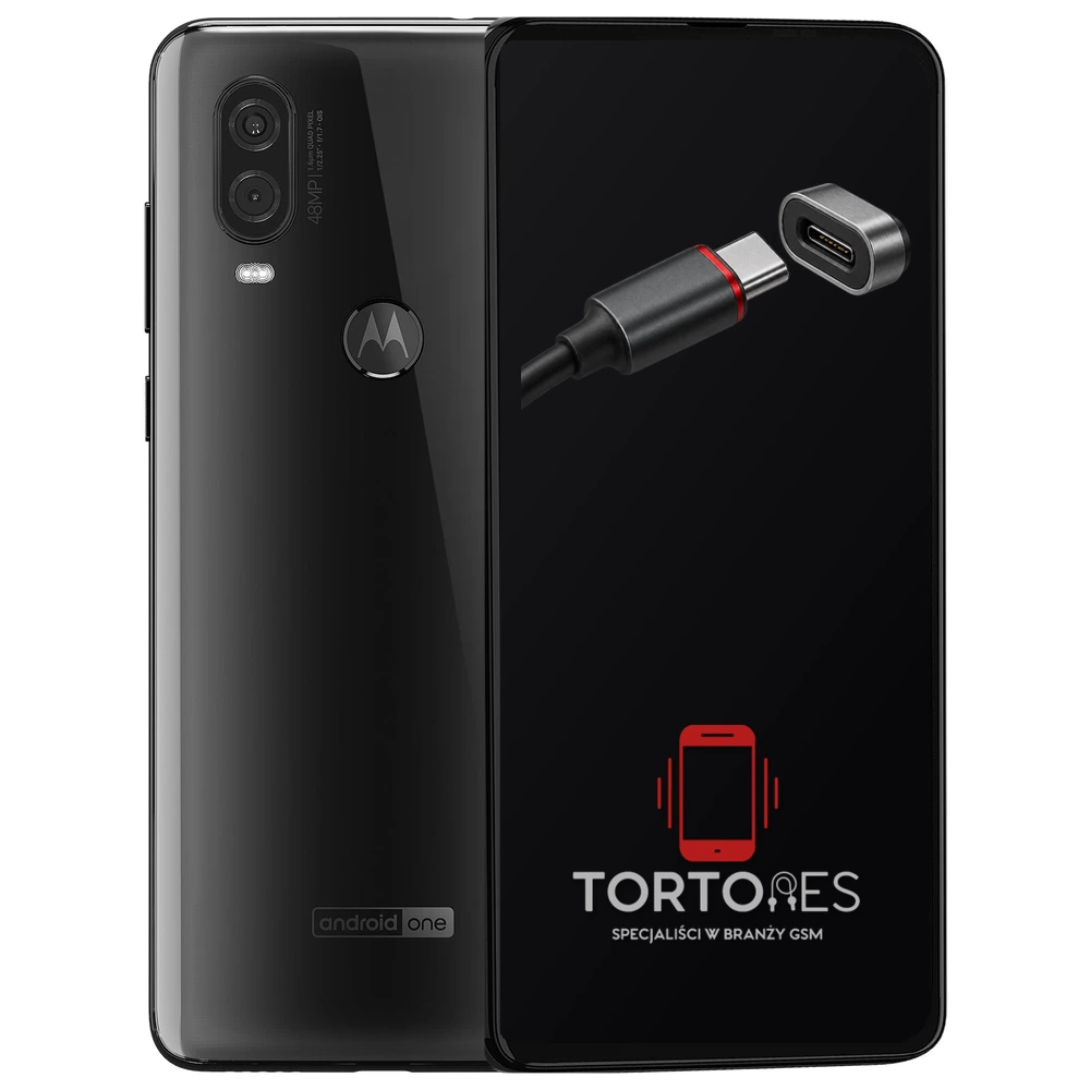 Motorola One Vision z ilustracją złącza ładowania - naprawa złącza ładowania