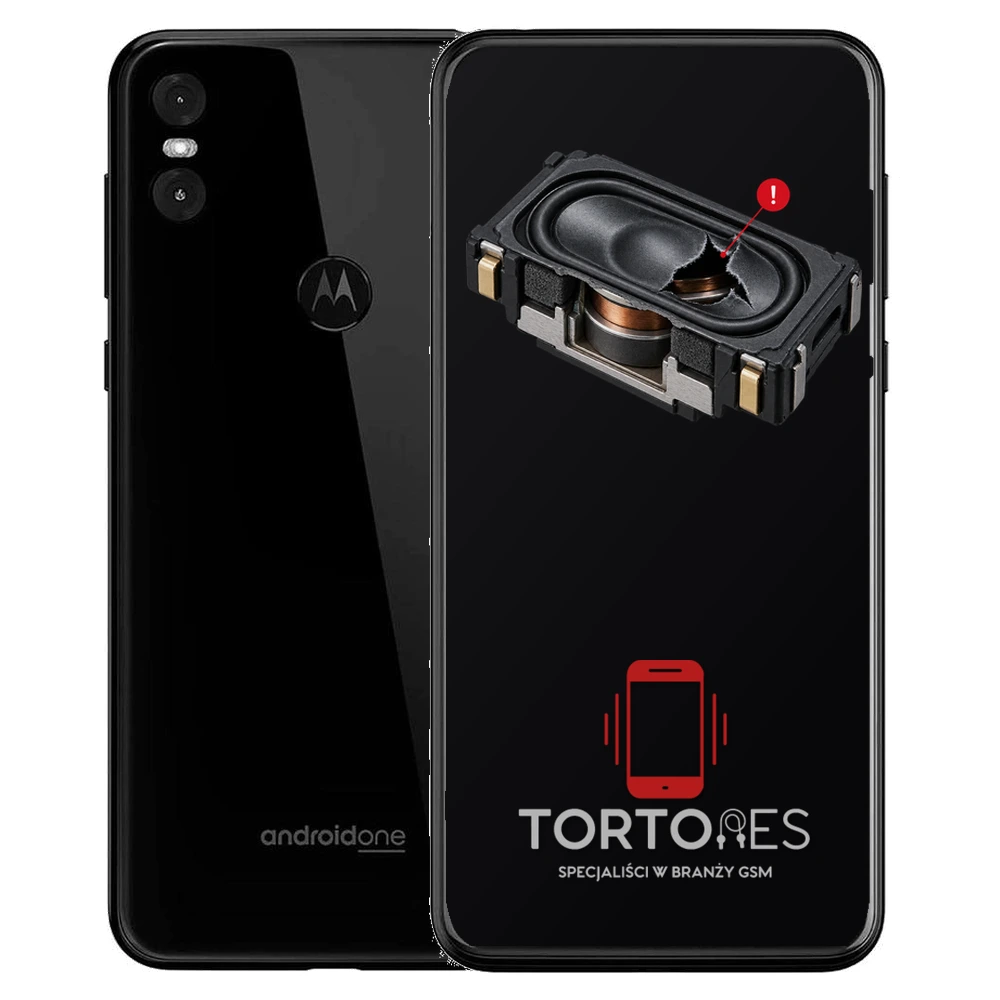 Motorola One z symbolem głośnika multimedialnego - wymiana głośnika multimedialnego