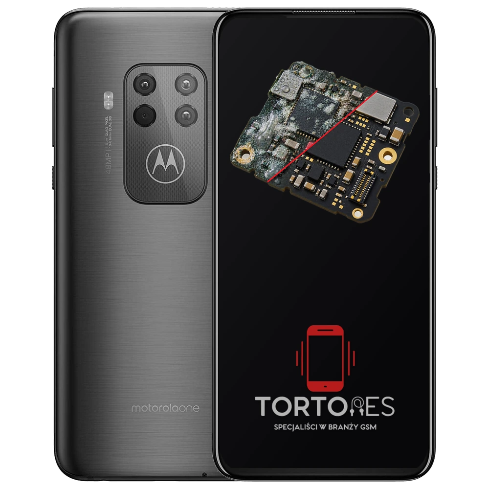 Motorola One Zoom z ilustracją zalania - czyszczenie po zalaniu