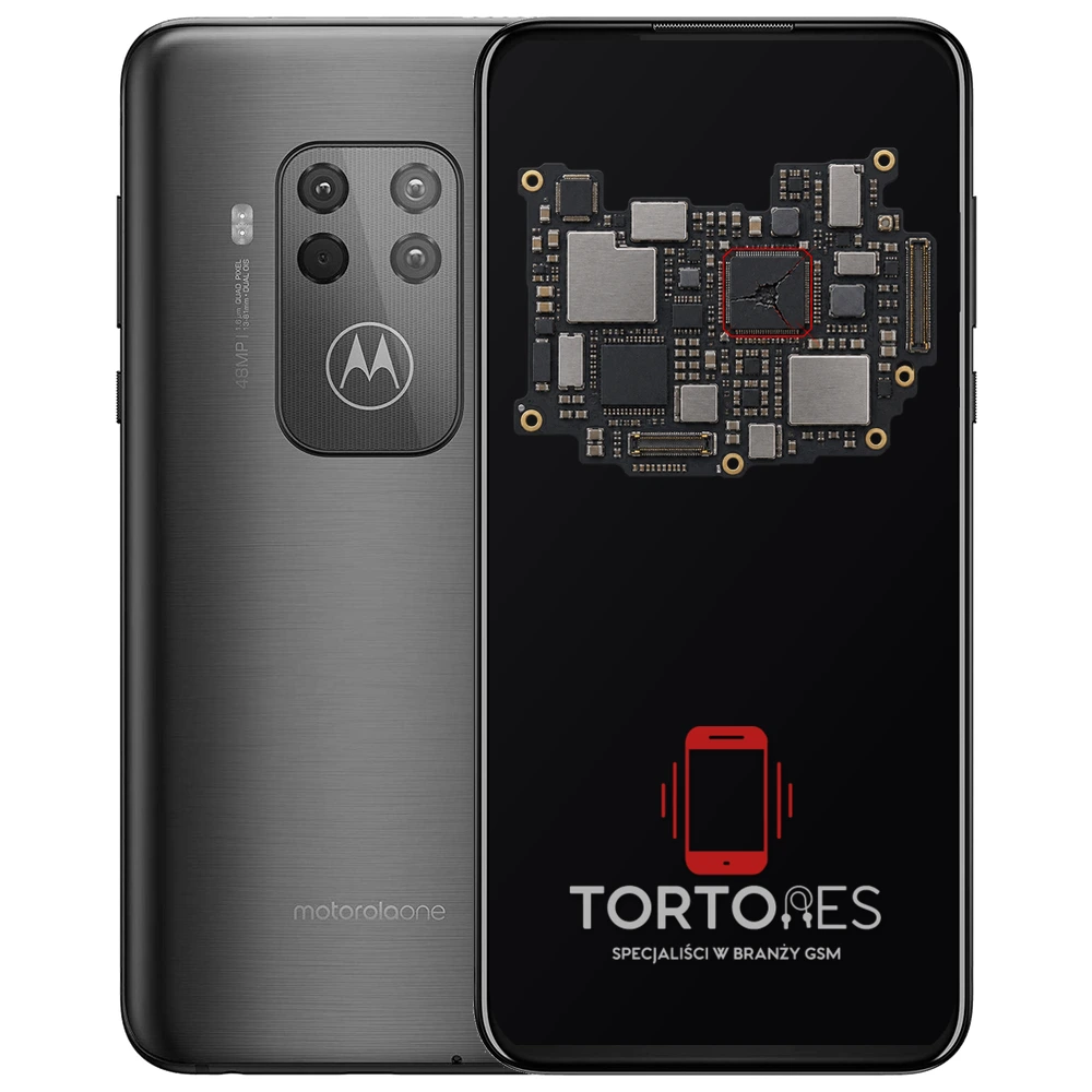 Motorola One Zoom z ilustracją płyty głównej - naprawa płyty głównej