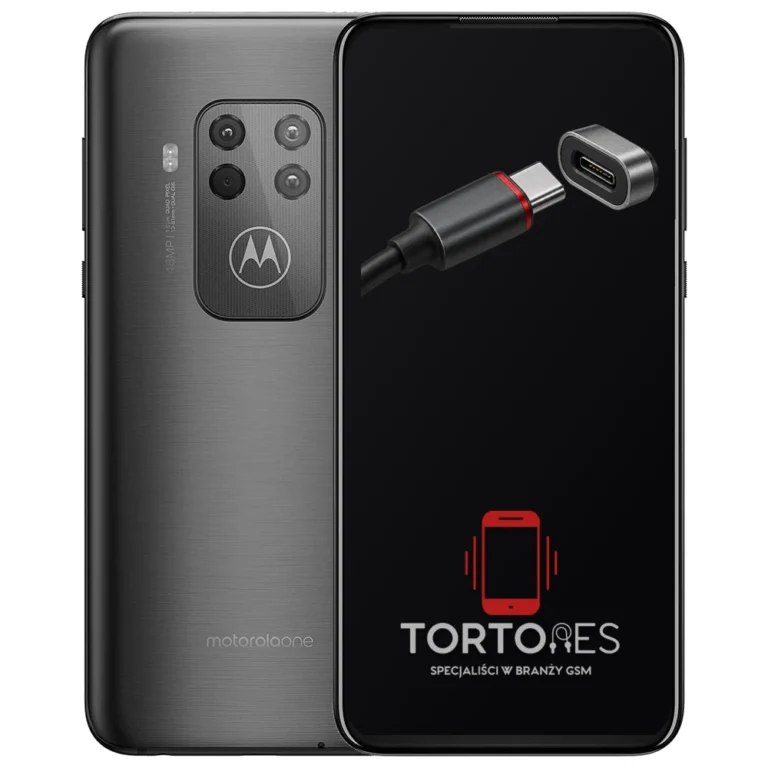 Motorola One Zoom z ilustracją złącza ładowania - naprawa złącza ładowania