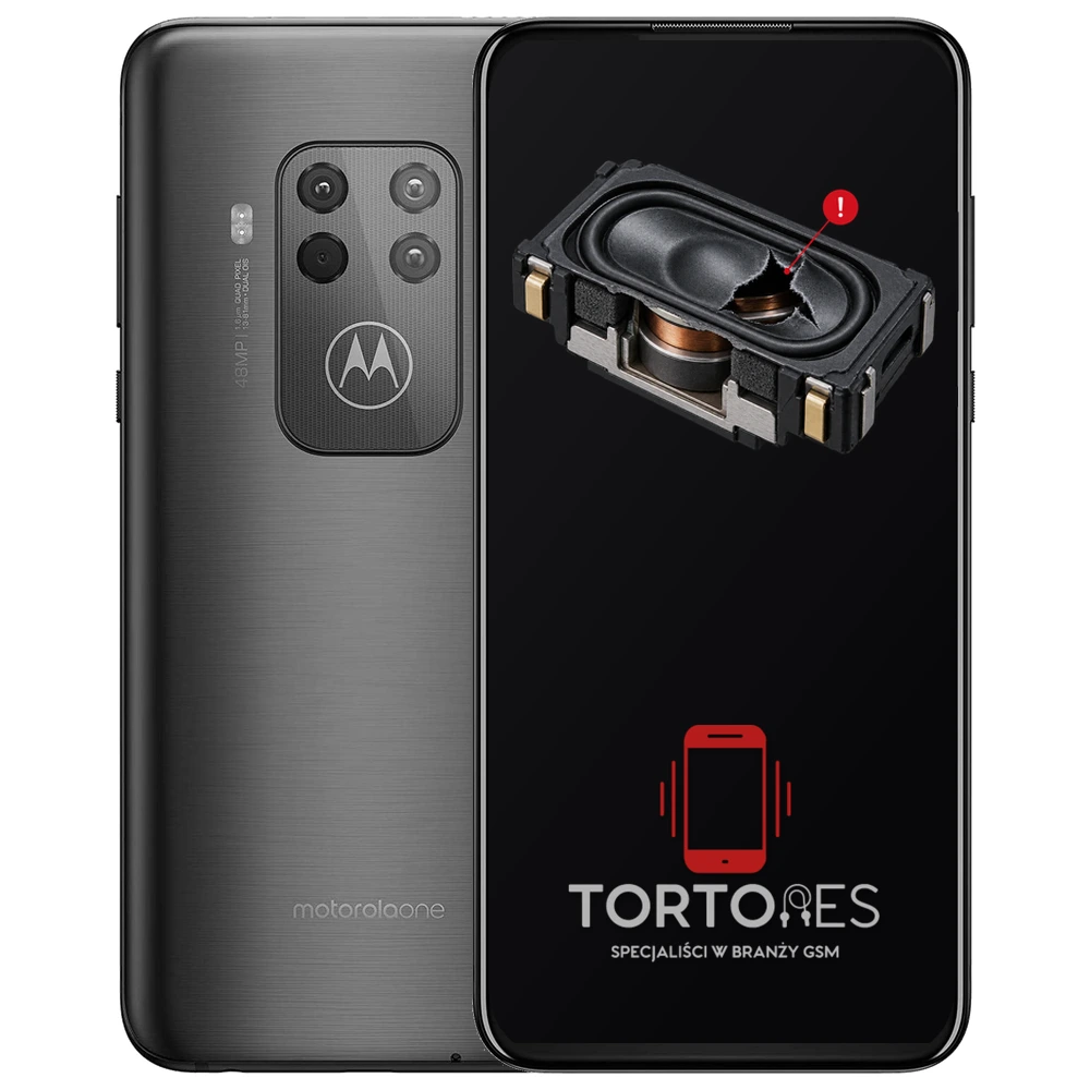 Motorola One Zoom z symbolem głośnika multimedialnego - wymiana głośnika multimedialnego