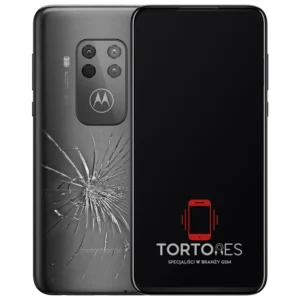 Motorola One Zoom z ilustracją pękniętej tylnej klapki - wymiana zbitej klapki