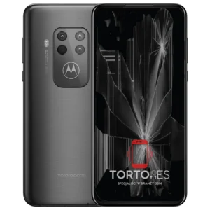 Motorola One Zoom z ilustracją pękniętego wyświetlacza - wymiana zbitego wyświetlacza