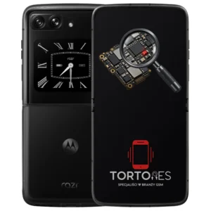 Motorola Razr 2022 z symbolem diagnostyki - diagnoza telefonu