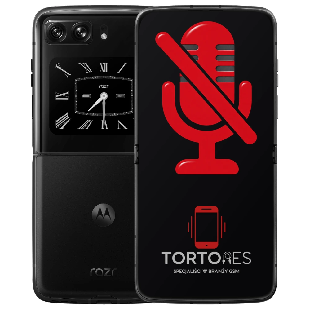 Motorola Razr 2022 z symbolem mikrofonu - naprawa mikrofonu