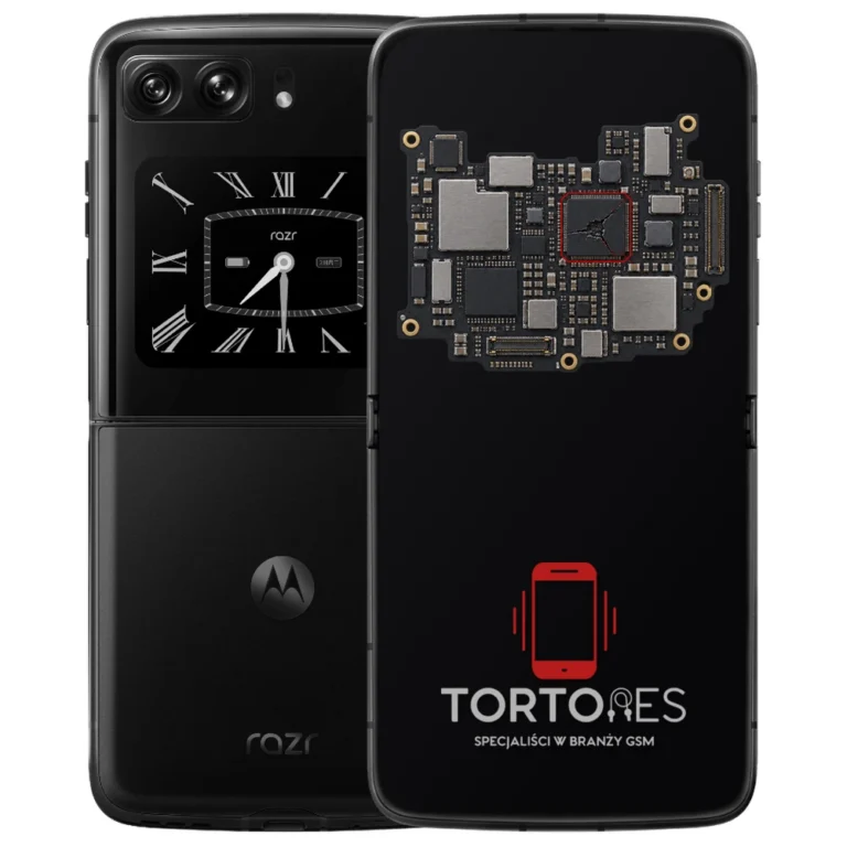 Motorola Razr 2022 z ilustracją płyty głównej - naprawa płyty głównej