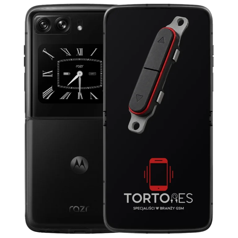 Motorola Razr 2022 z symbolem przycisków - naprawa przycisków włączania i głośności