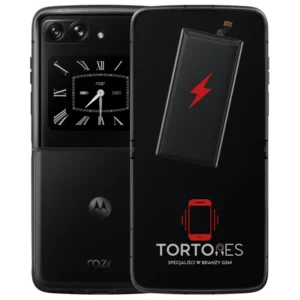 Motorola Razr 2022 z ilustracją baterii - wymiana baterii