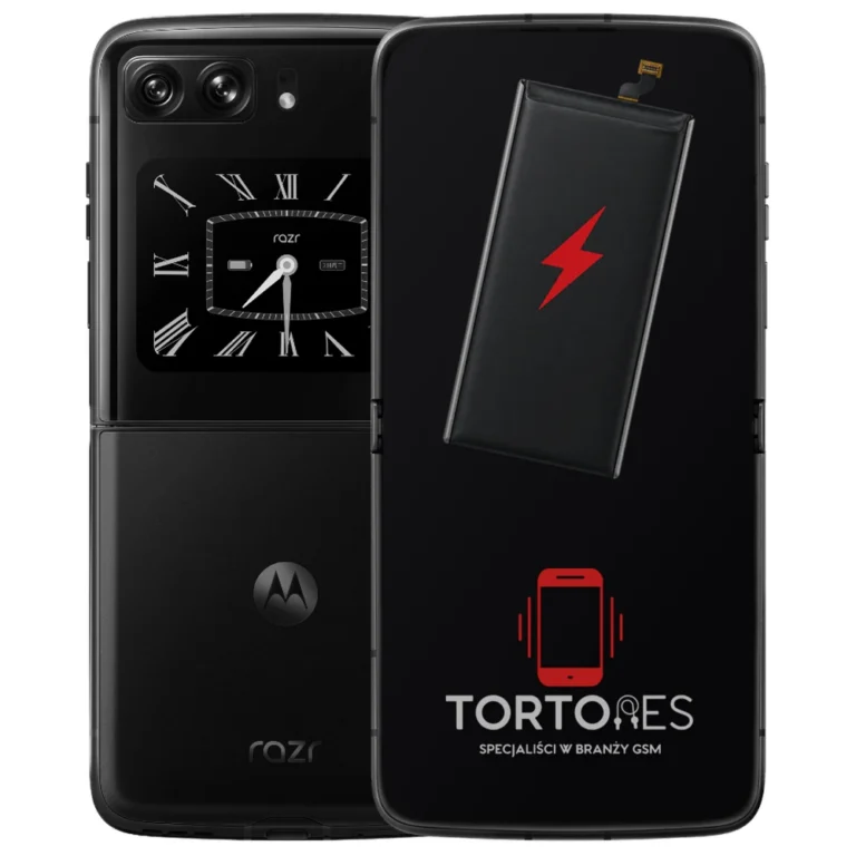 Motorola Razr 2022 z ilustracją baterii - wymiana baterii