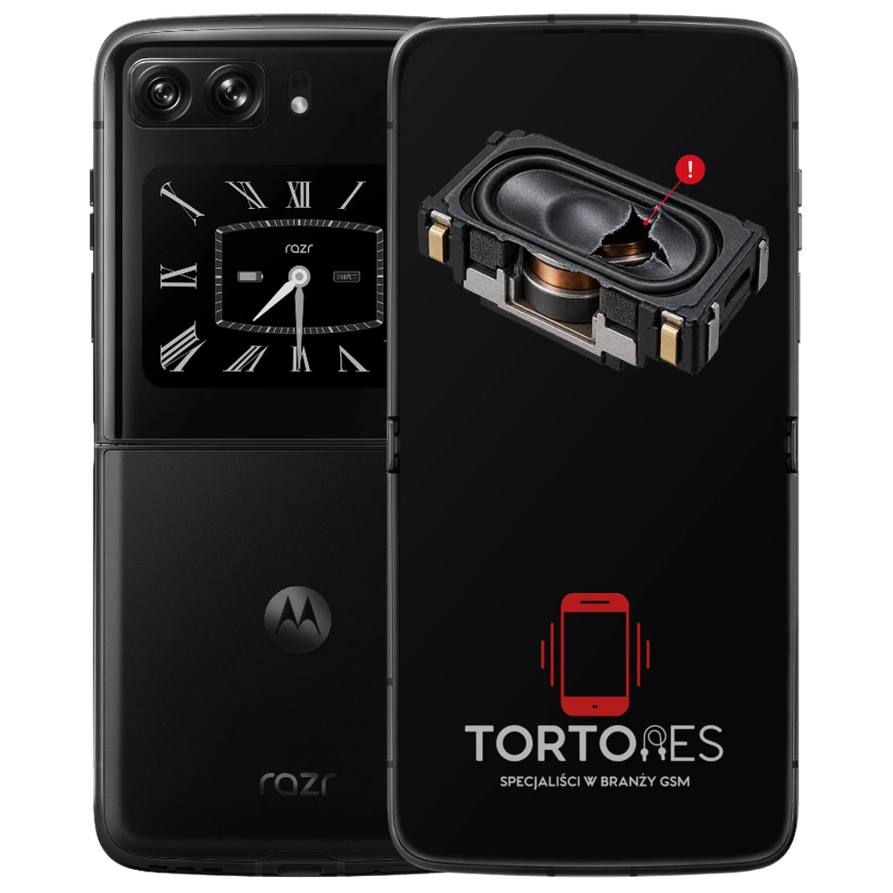 Motorola Razr 2022 z symbolem głośnika multimedialnego - wymiana głośnika multimedialnego