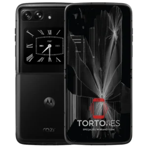 Motorola Razr 2022 z ilustracją pękniętego wyświetlacza - wymiana zbitego wyświetlacza