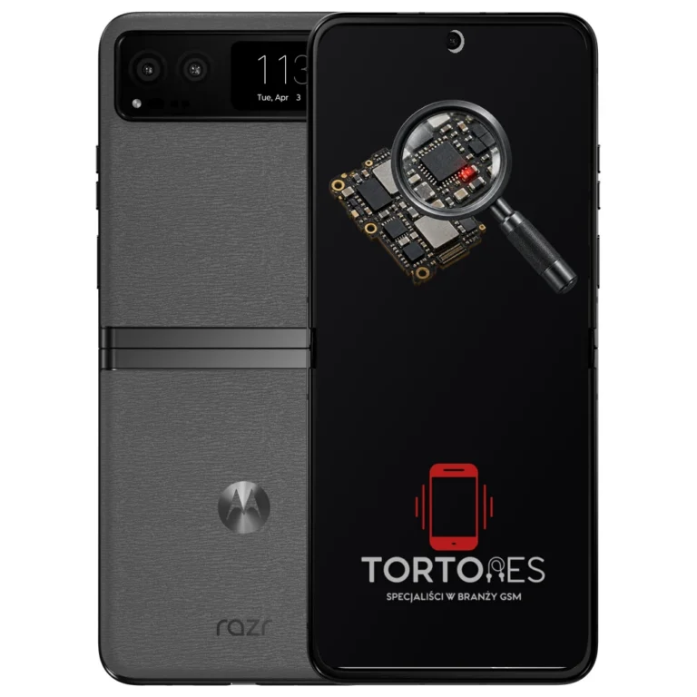 Motorola Razr 40 z symbolem diagnostyki - diagnoza telefonu