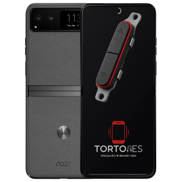 Motorola Razr 40 z symbolem przycisków - naprawa przycisków włączania i głośności