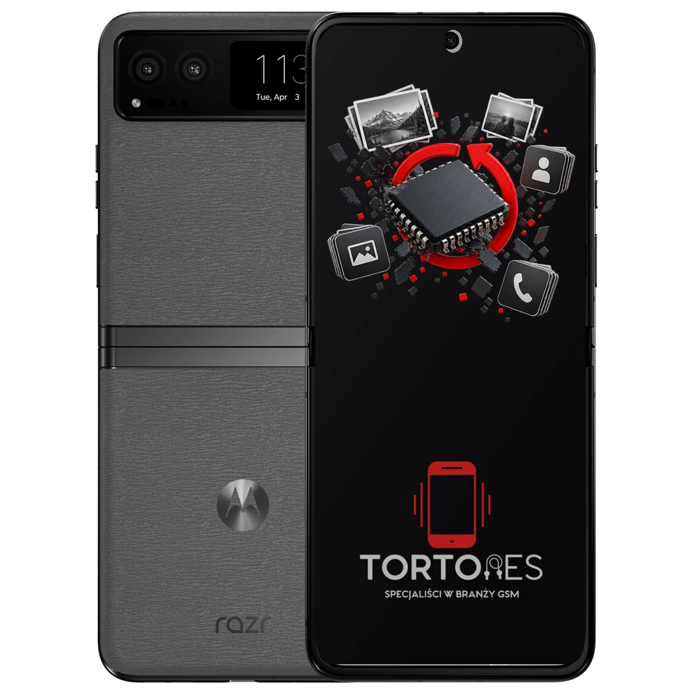Motorola Razr 40 z ilustracją odzyskiwania danych - odzyskiwanie danych