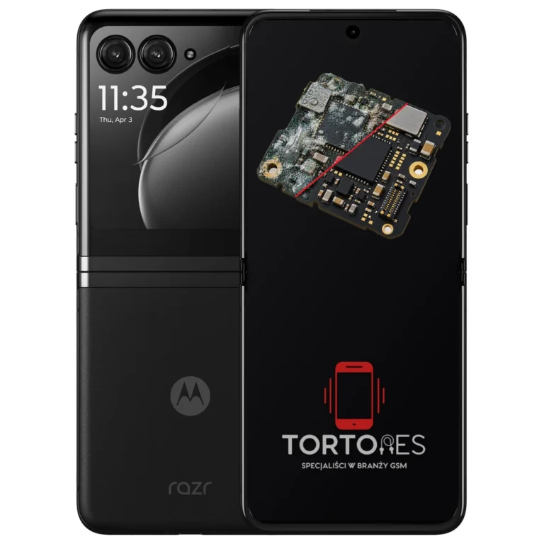 Motorola Razr 40 Ultra z ilustracją zalania - czyszczenie po zalaniu