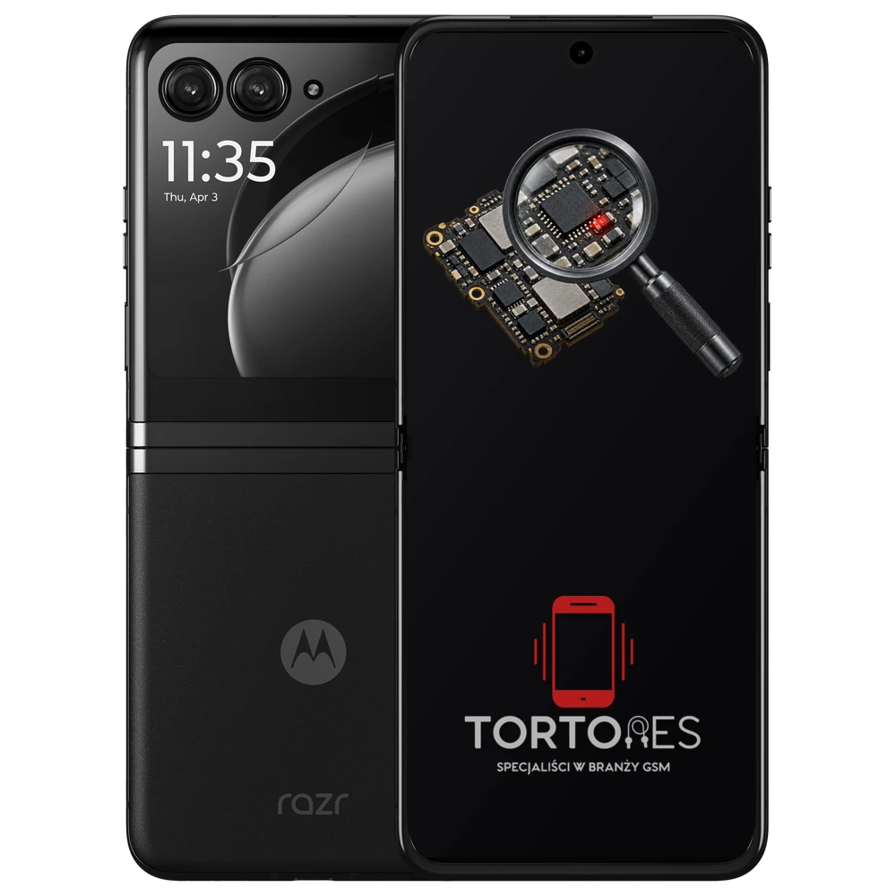 Motorola Razr 40 Ultra z symbolem diagnostyki - diagnoza telefonu