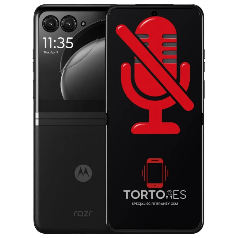 Motorola Razr 40 Ultra z symbolem mikrofonu - naprawa mikrofonu