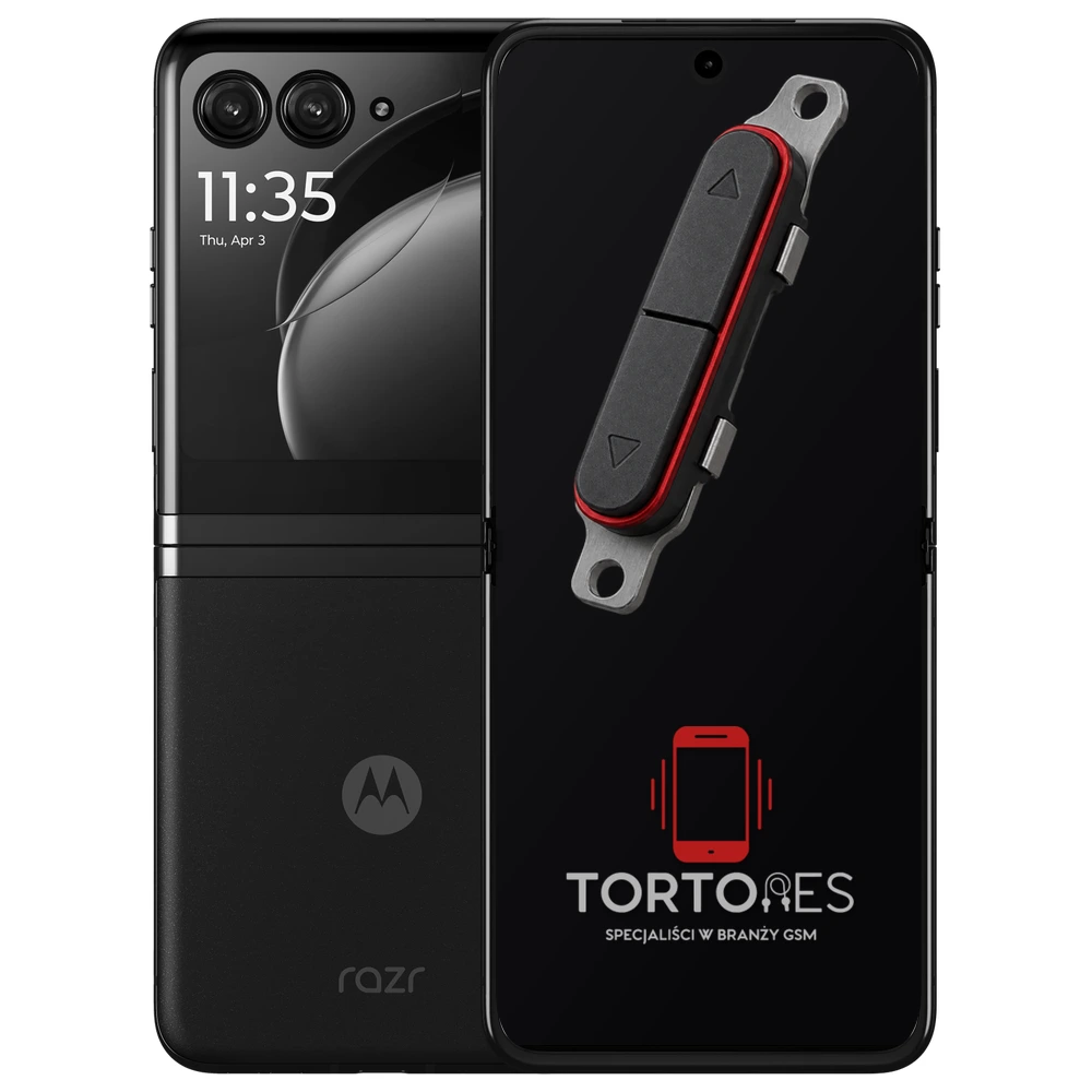 Motorola Razr 40 Ultra z symbolem przycisków - naprawa przycisków włączania i głośności