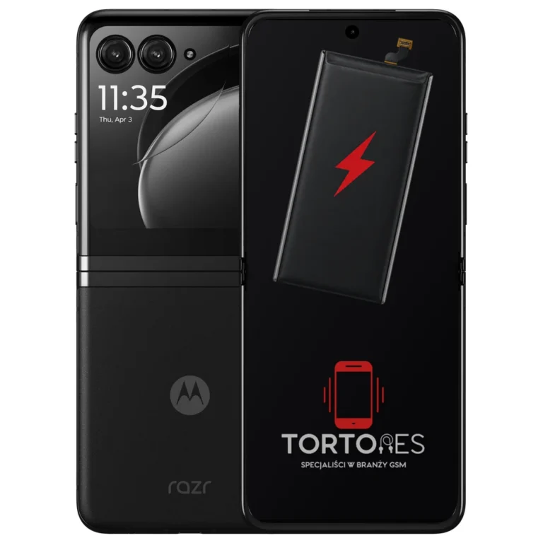 Motorola Razr 40 Ultra z ilustracją baterii - wymiana baterii