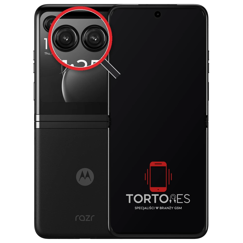 Motorola Razr 40 Ultra z lupą na tylnych aparatach - wymiana tylnej kamery