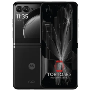 Motorola Razr 40 Ultra z ilustracją pękniętego wyświetlacza - wymiana zbitego wyświetlacza