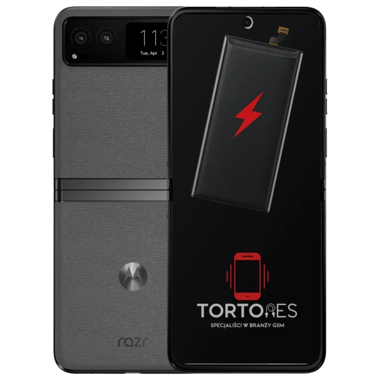 Motorola Razr 40 z ilustracją baterii - wymiana baterii