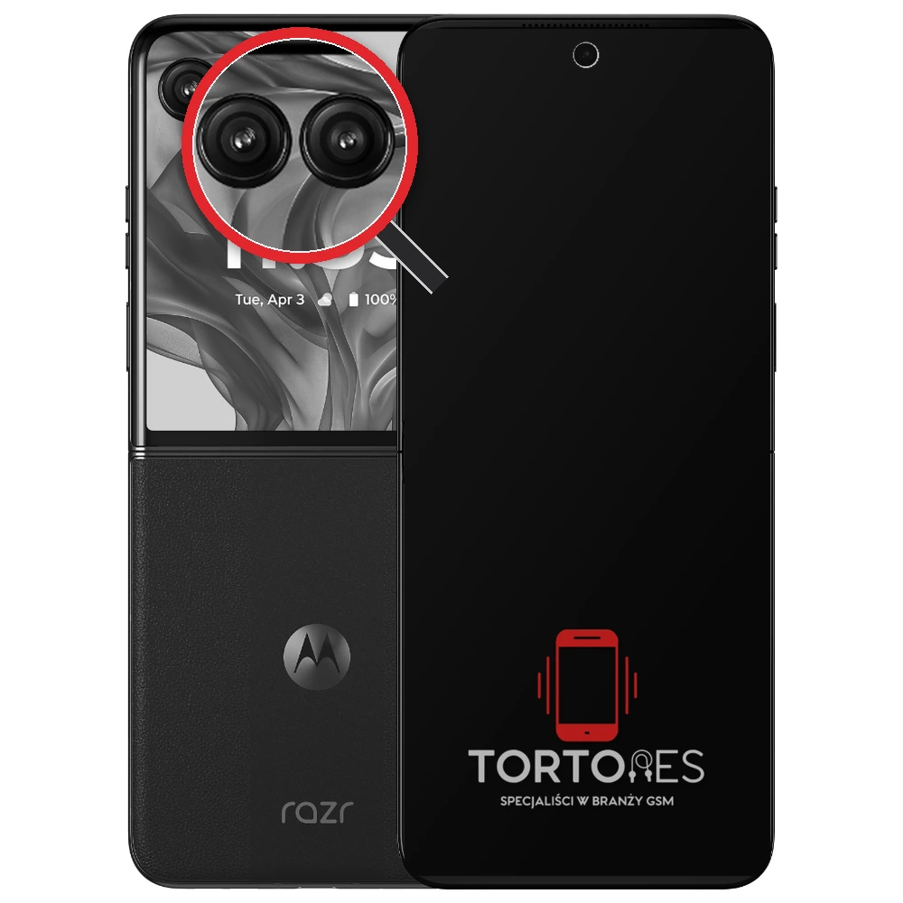 Motorola Razr 50 Ultra z lupą na tylnych aparatach - wymiana tylnej kamery