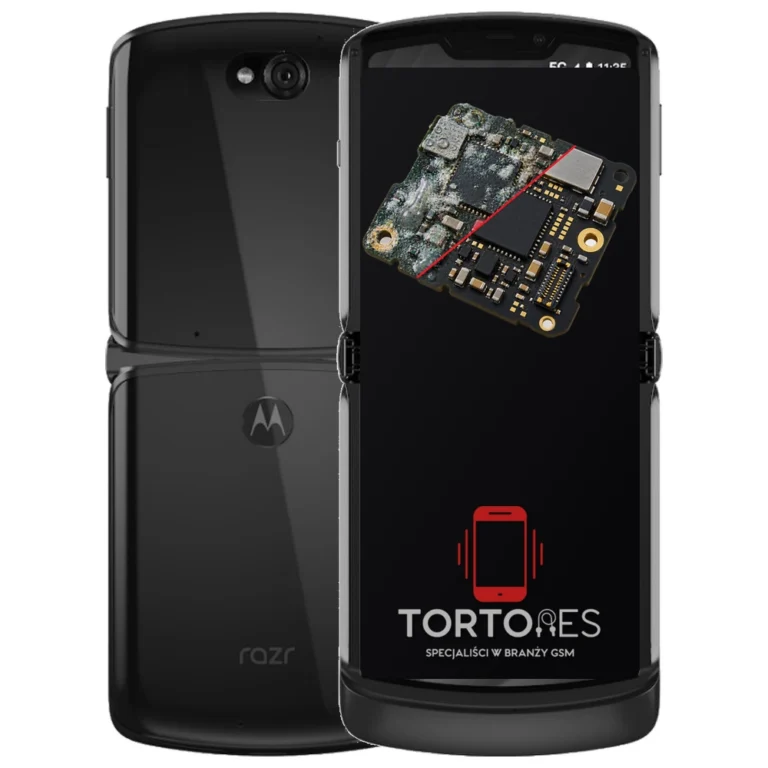 Motorola Razr 5G z ilustracją zalania - czyszczenie po zalaniu