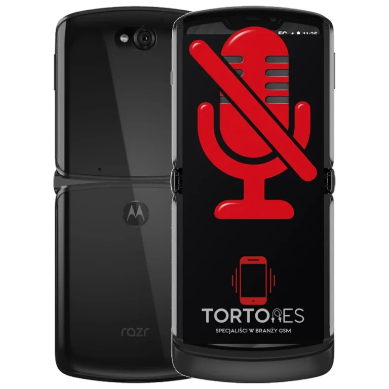 Motorola Razr 5G z symbolem mikrofonu - naprawa mikrofonu