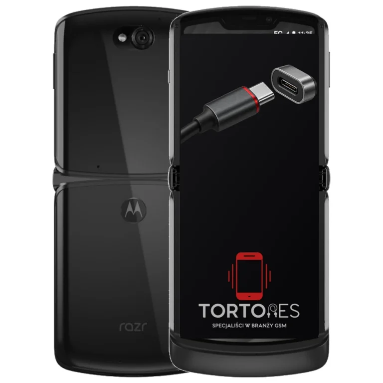 Motorola Razr 5G z ilustracją złącza ładowania - naprawa złącza ładowania