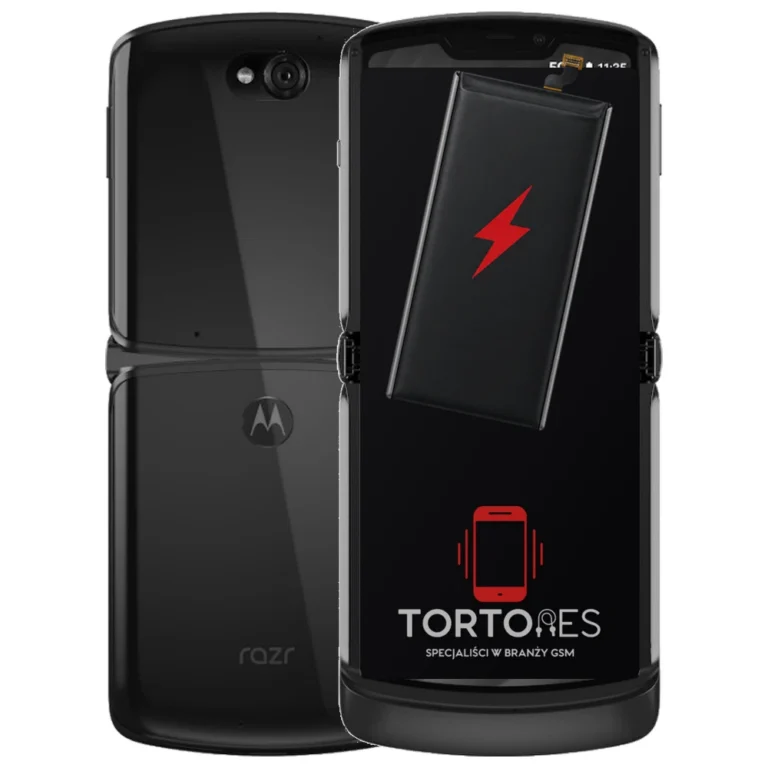 Motorola Razr 5G z ilustracją baterii - wymiana baterii