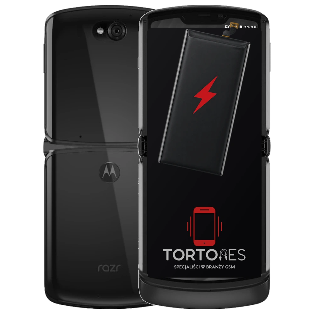 Motorola Razr 5G z ilustracją baterii - wymiana baterii