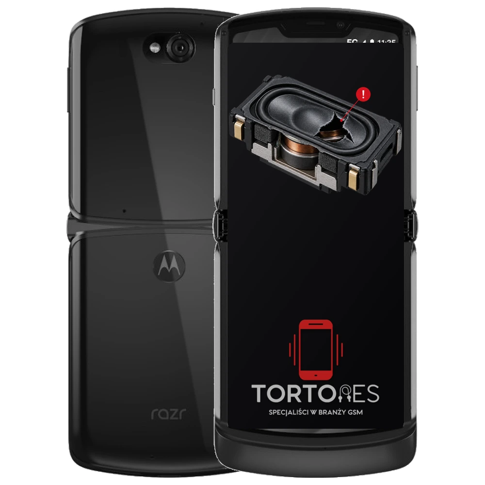 Motorola Razr 5G z symbolem głośnika multimedialnego - wymiana głośnika multimedialnego