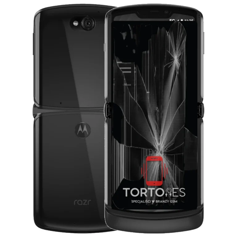 Motorola Razr 5G z ilustracją pękniętego wyświetlacza - wymiana zbitego wyświetlacza