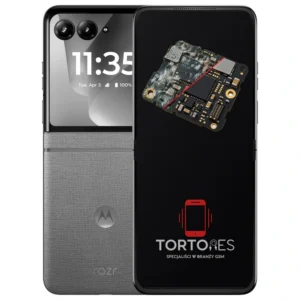 Motorola Razr 70 z ilustracją zalania - czyszczenie po zalaniu