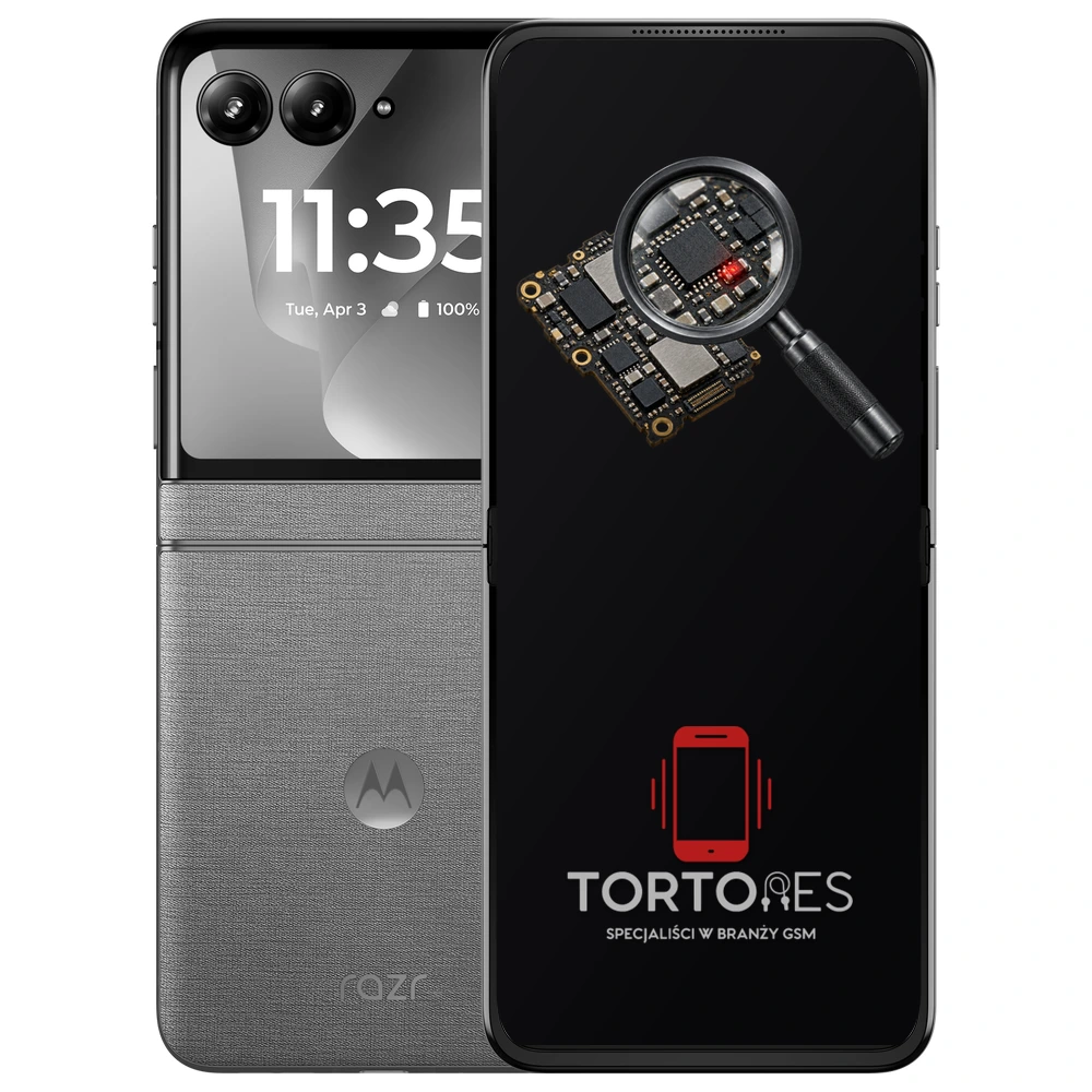 Motorola Razr 70 z symbolem diagnostyki - diagnoza telefonu
