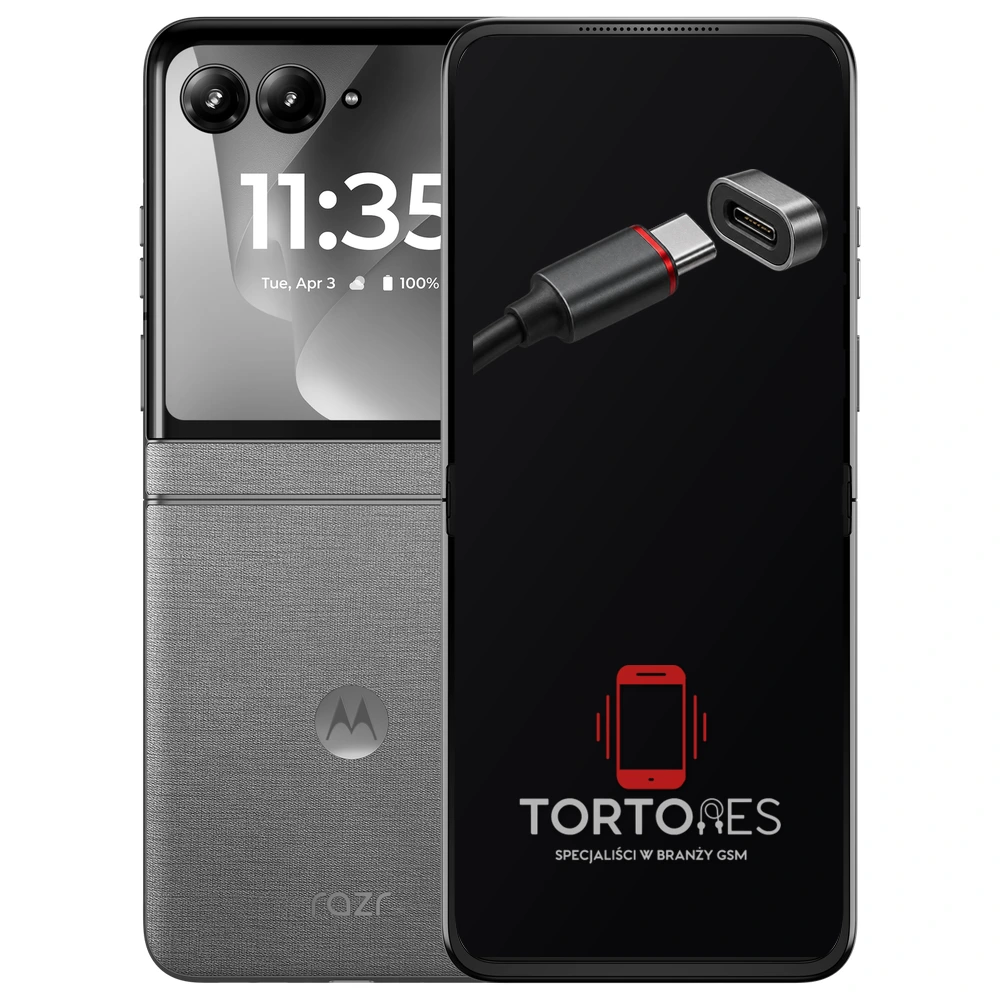 Motorola Razr 70 z ilustracją złącza ładowania - naprawa złącza ładowania