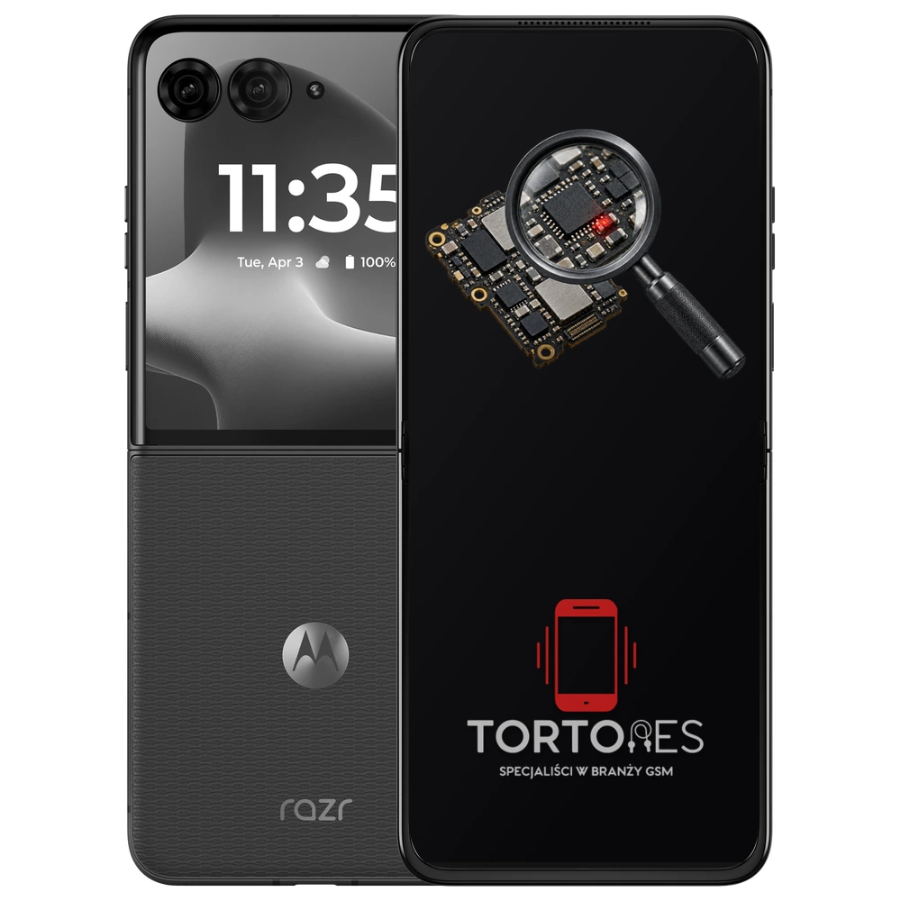 Motorola Razr 70 Plus z symbolem diagnostyki - diagnoza telefonu