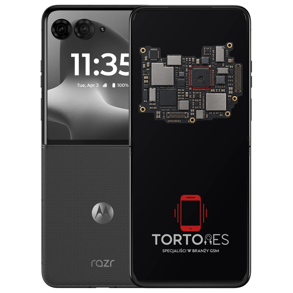 Motorola Razr 70 Plus z ilustracją płyty głównej - naprawa płyty głównej