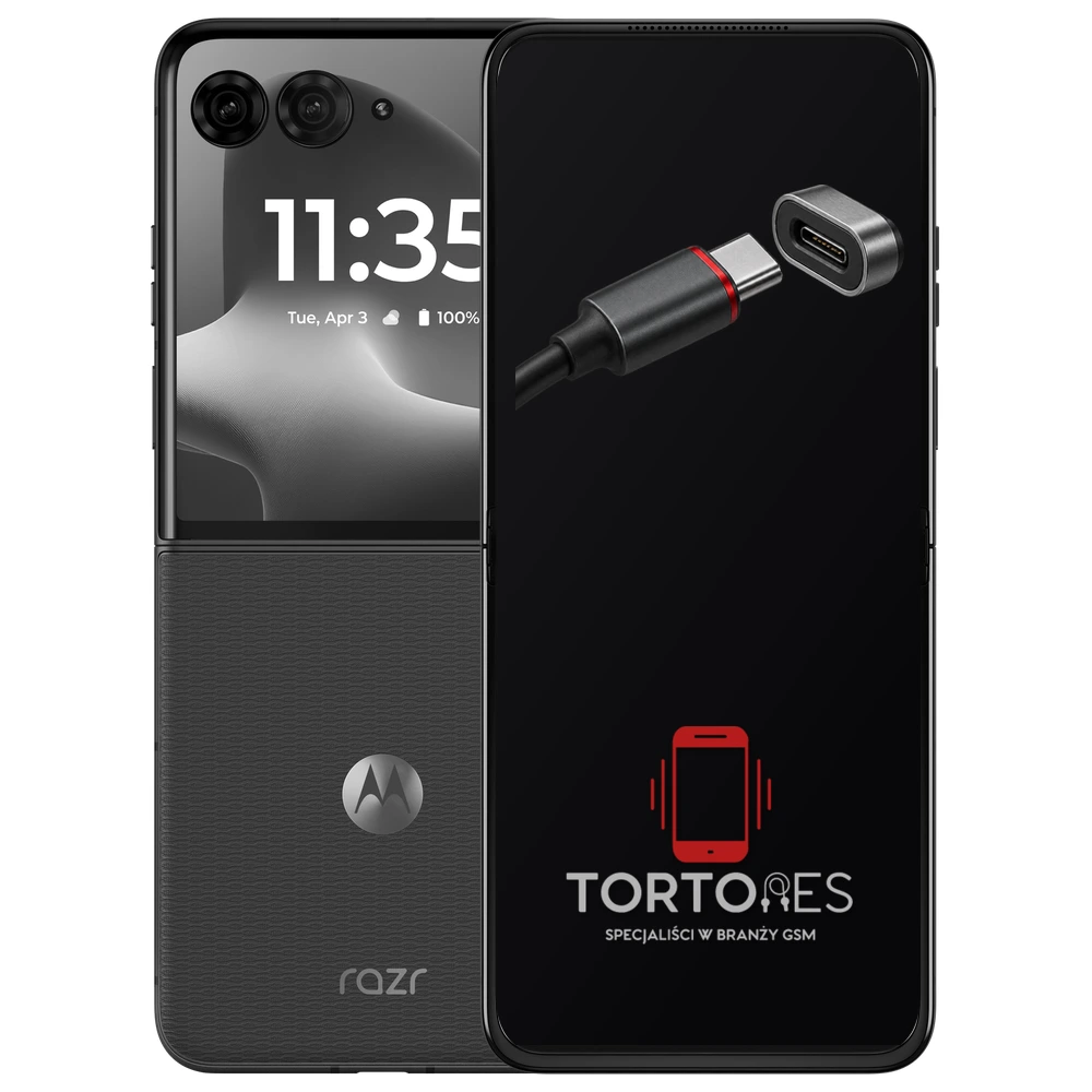 Motorola Razr 70 Plus z ilustracją złącza ładowania - naprawa złącza ładowania